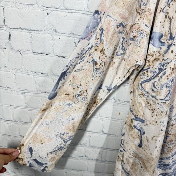 White Birch Tunic Women Plus 3X Soft Multicolor Soft Abstract Art to Wear Blouse - Picture 7 of 11